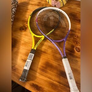 Head Yellow and Purple Tennis Racket Pair